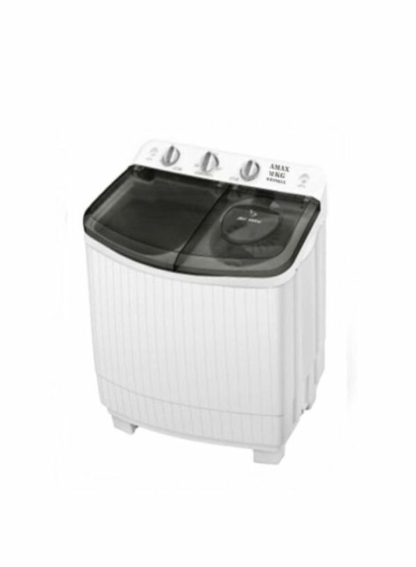 Amax Twin Tub Washing Machine - 10 Kg - Black Plastic Cover - Btt10Ax