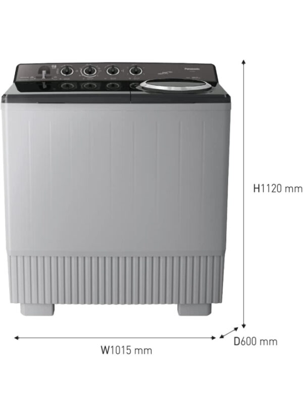 Panasonic Twin Tub Washing Machine 18 Kg - Gray - Na-W18Xg1Bsa