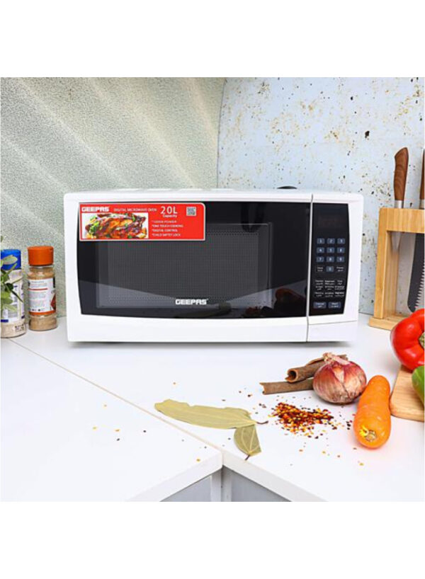Geepas Digital Microwave Oven With Defrost Function - 20 L - 1200 W - Gmo1895