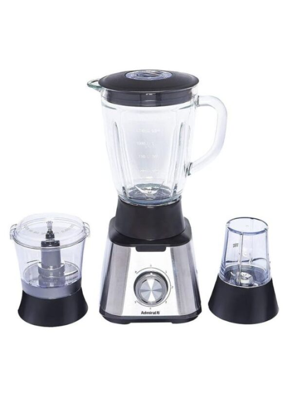 Admiral Blender with Grinder and Chopper 1.5 L - 5 Speeds - Black and Silver - ADBL1560