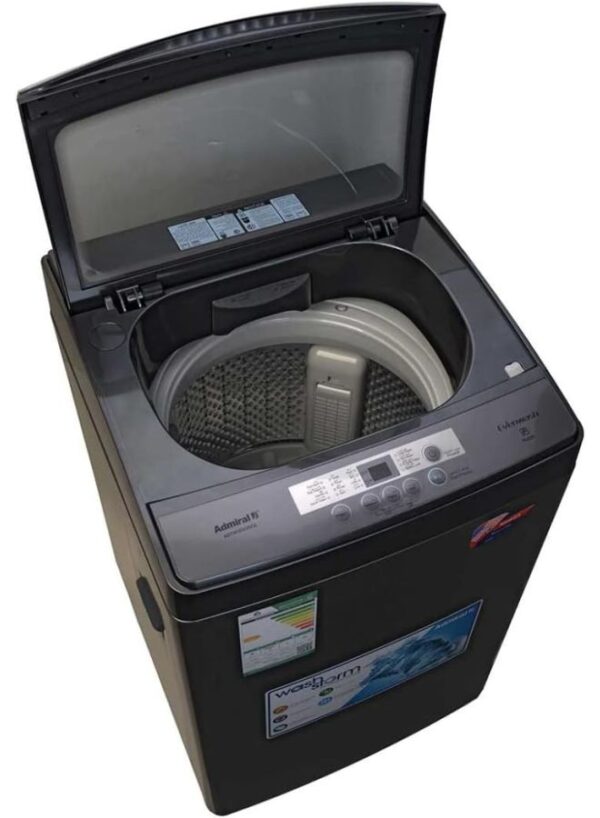 Admiral Top Loading Washing Machine - 8 Programs And Fuzzy Logic Washing System - 11 kg - Black - ADTW12XUSCQ