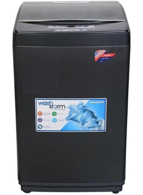 Admiral Top Loading Washing Machine - 8 Programs And Fuzzy Logic Washing System - 14 kg - Black - ADTW15XUSCQ