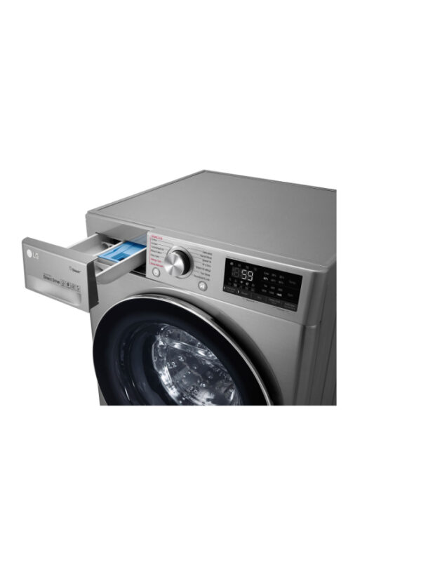LG Combo Front Loading Washing Machine - Washer 10.5 kg - Dryer 7 kg - 1400 rpm - Wi-Fi - Silver - WSV1107XMT
