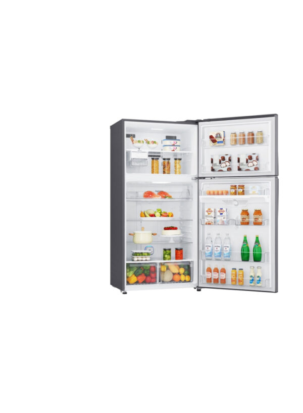 LG Top Freezer Refrigerator 17.9 Cu.Ft with Multi Air Flow & WiFi - Plantinum Silver - LT19HBHSIN