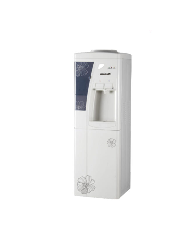 Admiral Top Loading Water Dispenser Two Hot and Cold Taps with Refrigerator - White - ADWD 2TR