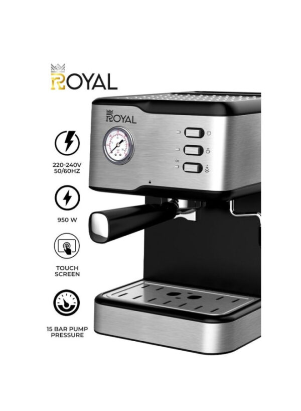Royal Coffee Maker - 1.5 L - 950 W- Silver - RA-CM3815