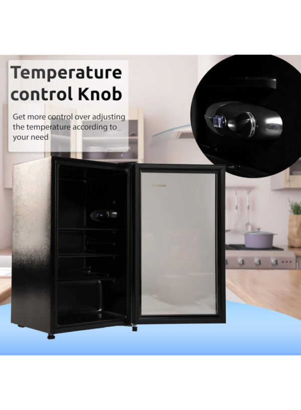 Nikai Single Door Refrigerator - 91 L - Black - NSF100K
